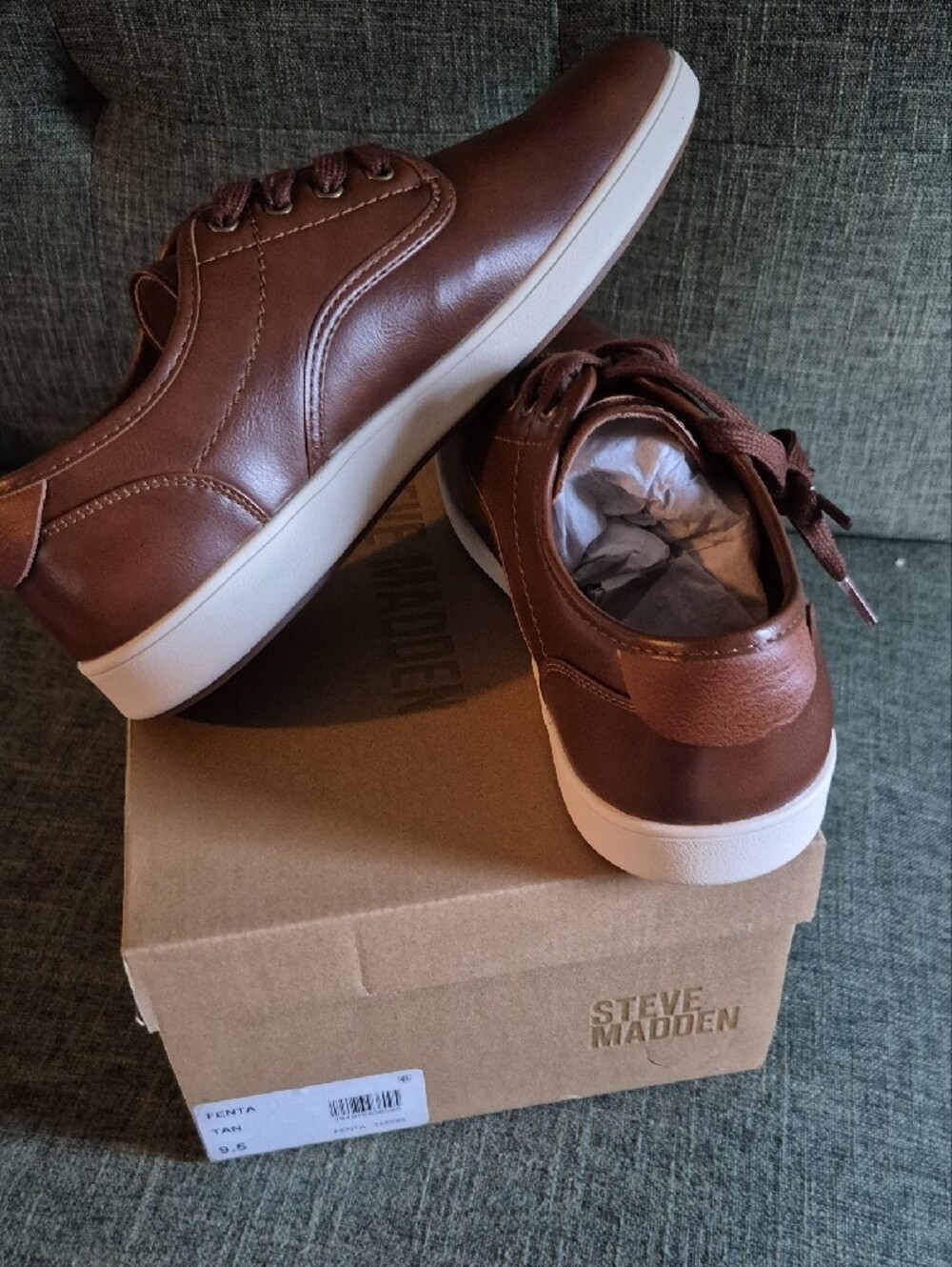 Steve Madden Men's Fenta Casual Sneakers Tan Size 9.5 NIB
